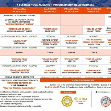 X festival de yoga de Alicante organizado por la Fundación Dharma